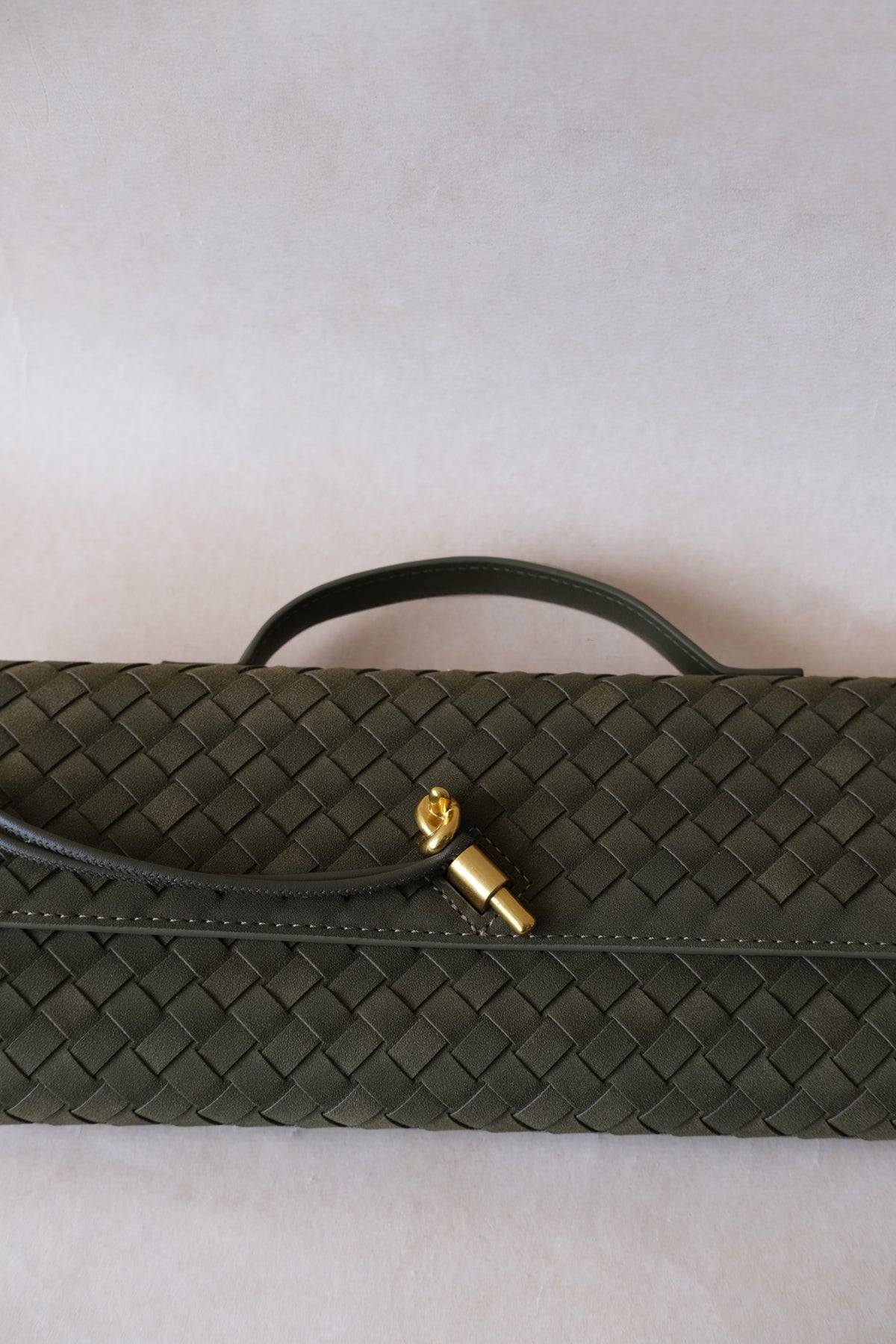 Artisan Crafted Flap Bag - Olive Green