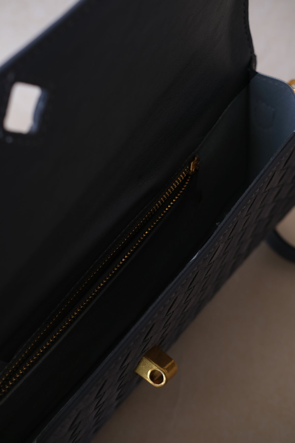 Artisan Crafted Flap Bag - Warm Grey