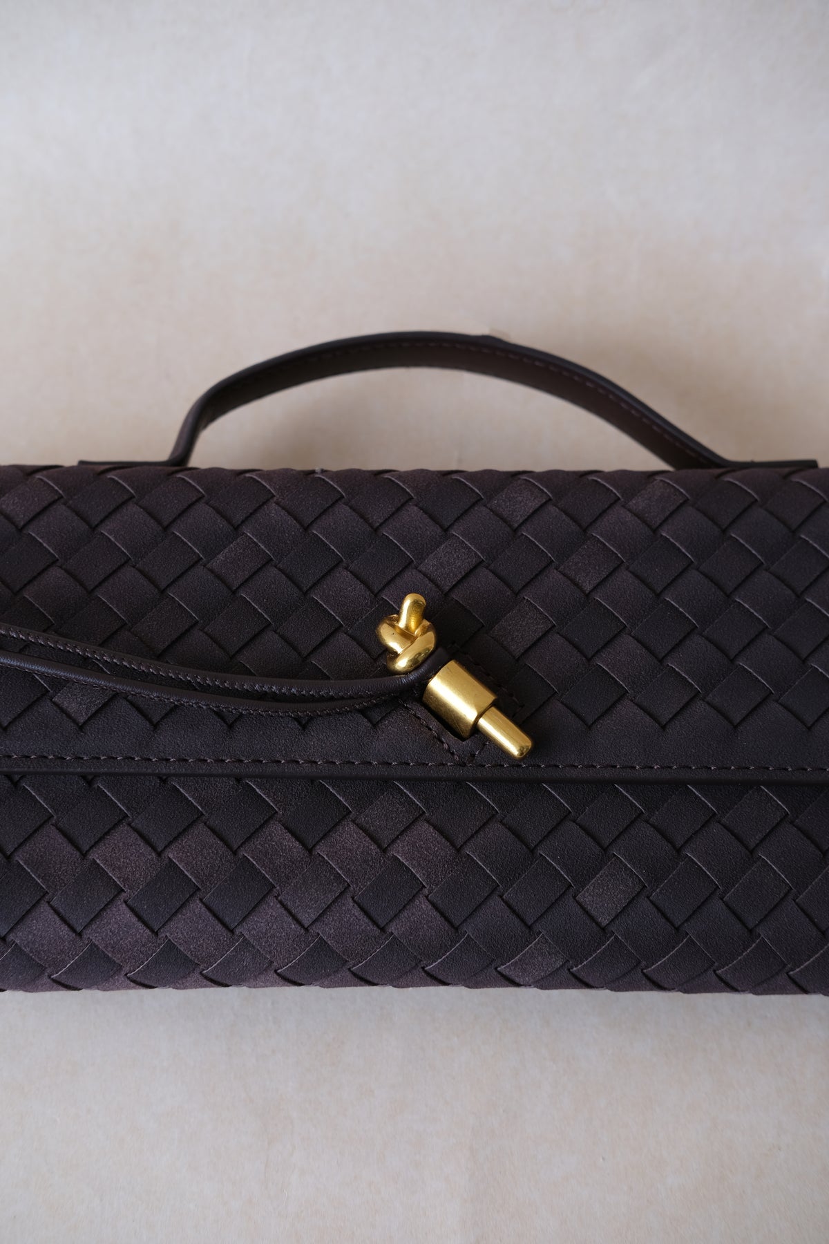 Artisan Crafted Flap Bag - Dark Chocolate