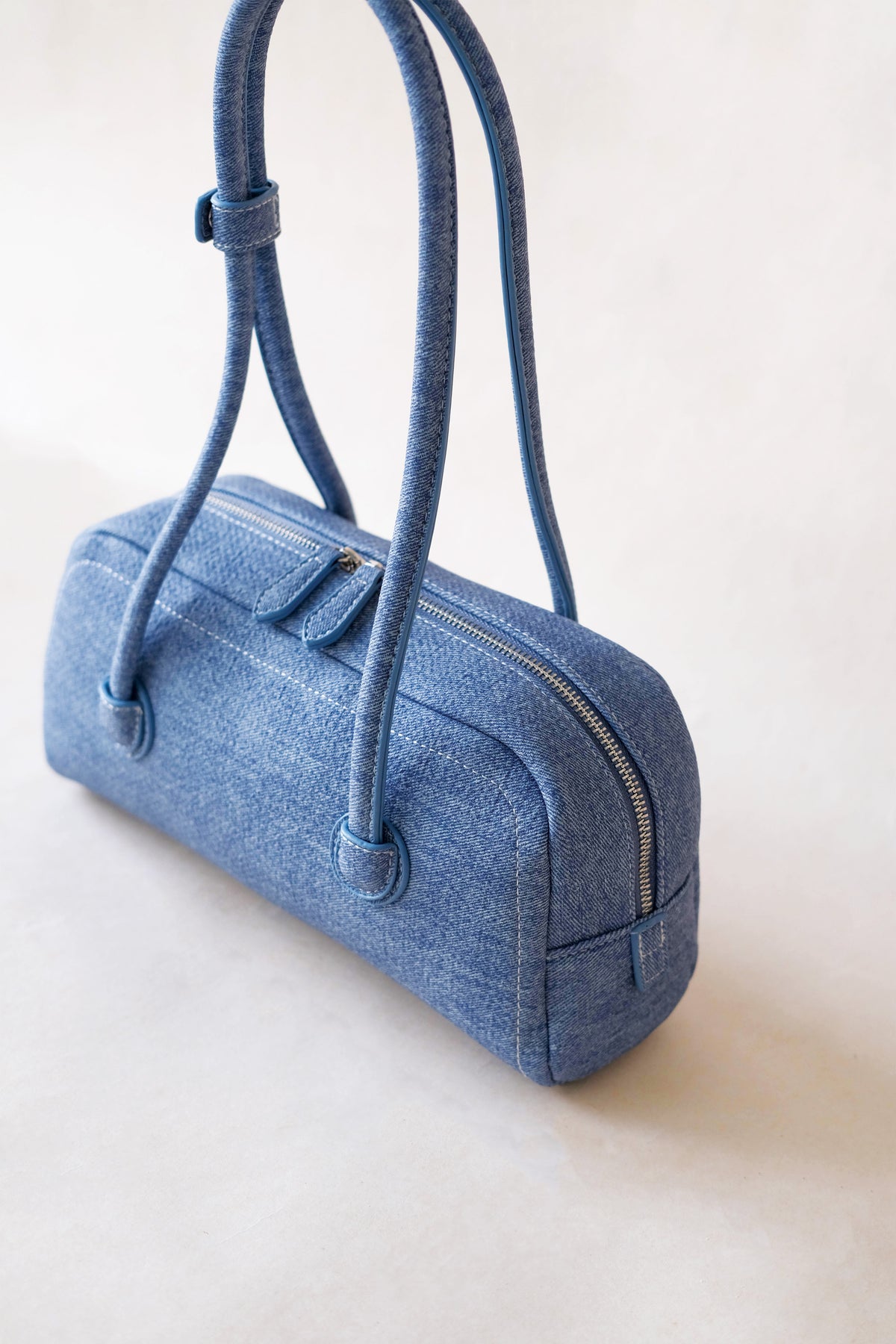 The Élan Denim Tote - Light Blue