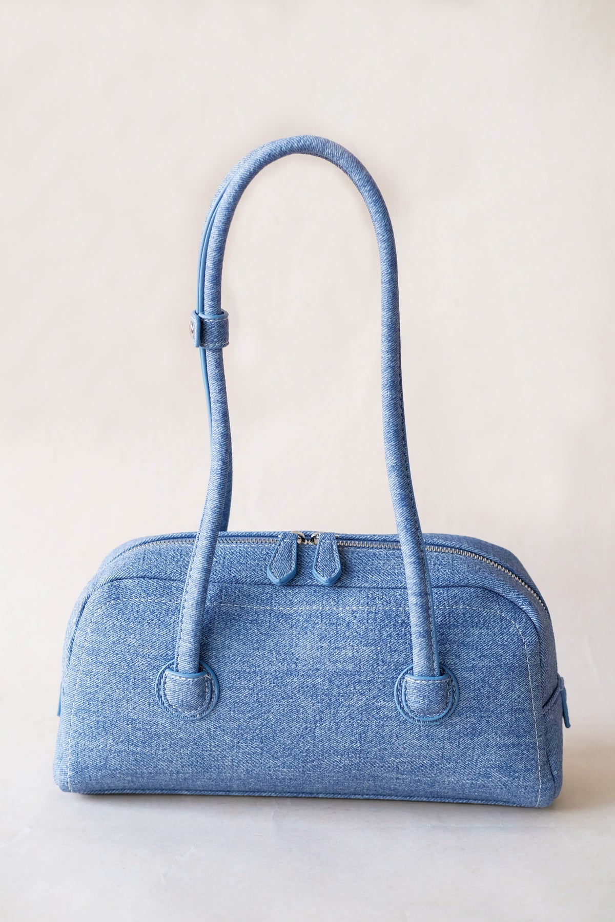 The Élan Denim Tote - Light Blue