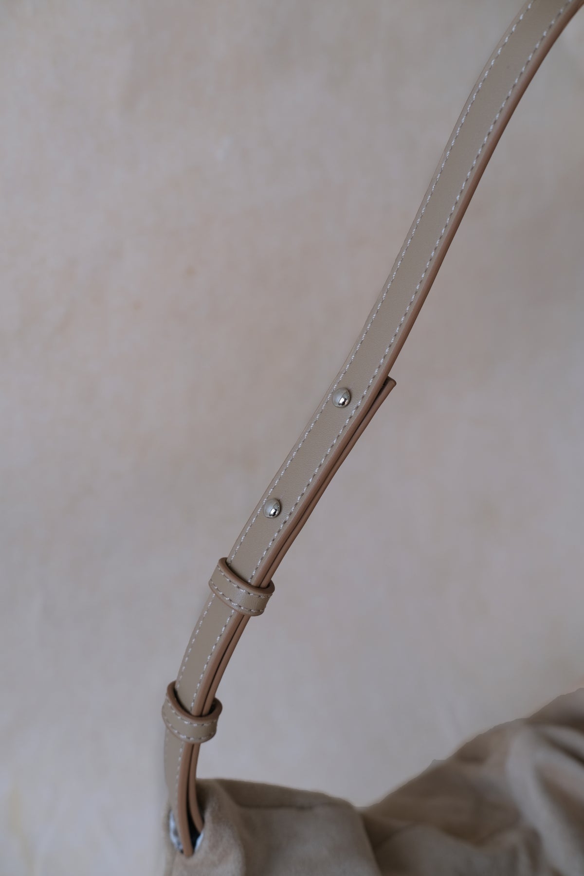 Classic Ruched Bag - Almond