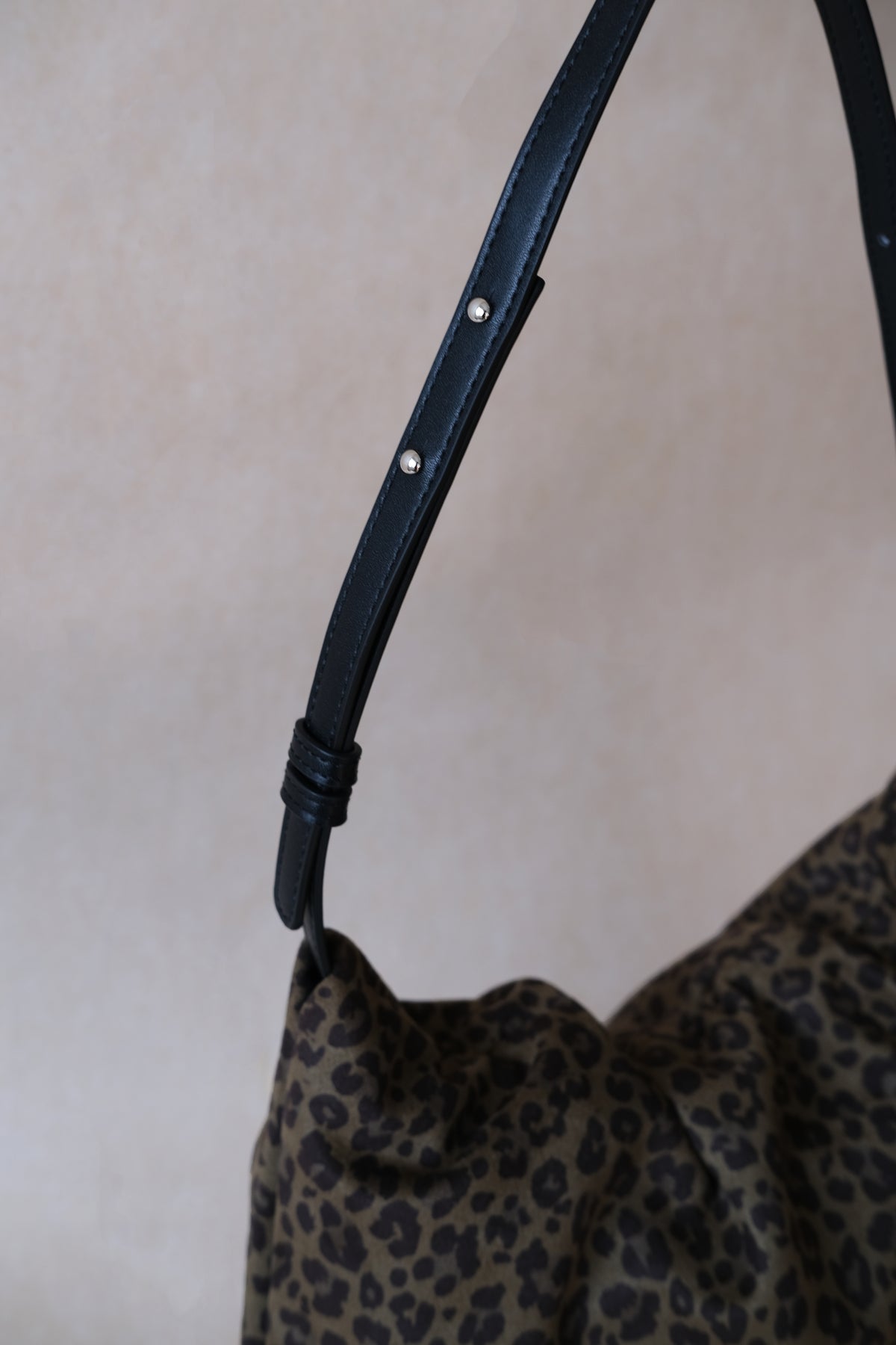 Classic Ruched Bag - Green Leopard Print