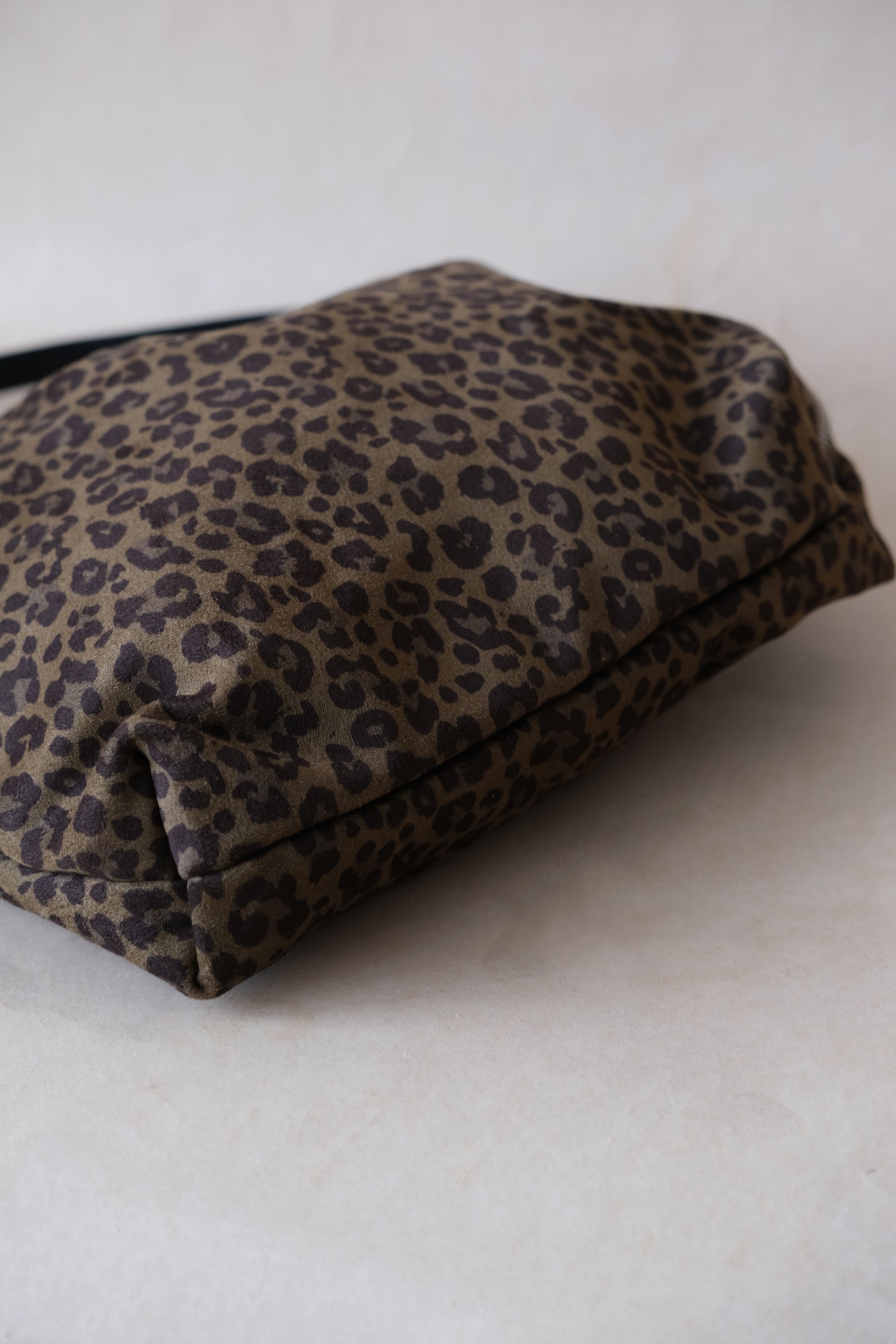 Classic Ruched Bag - Green Leopard Print
