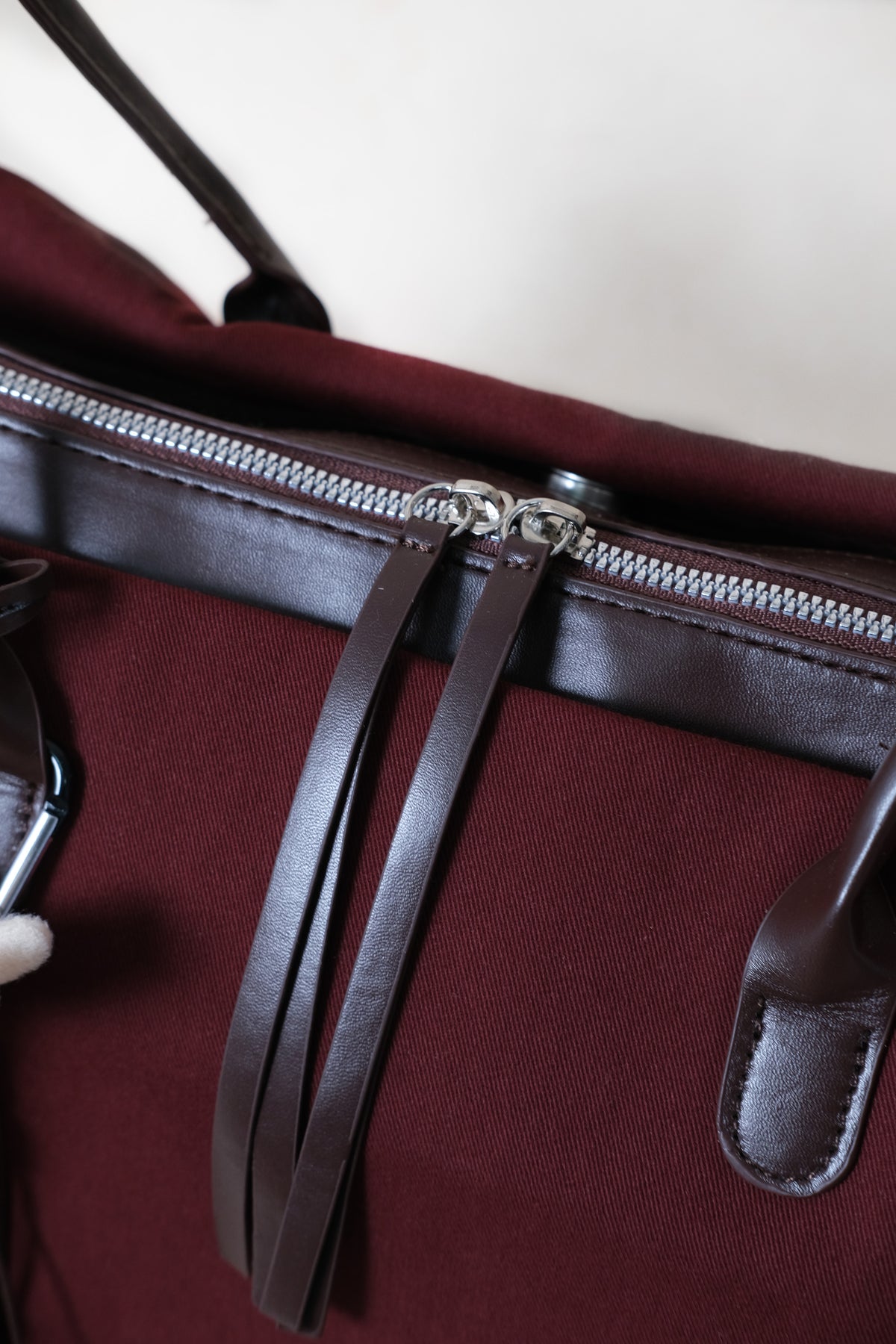 Classic Flow Everyday Canvas Tote - Wine Red (With Charm)