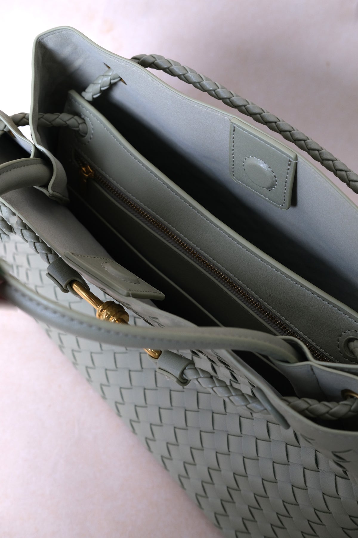Large Artisan Grace Tote - Mineral Green