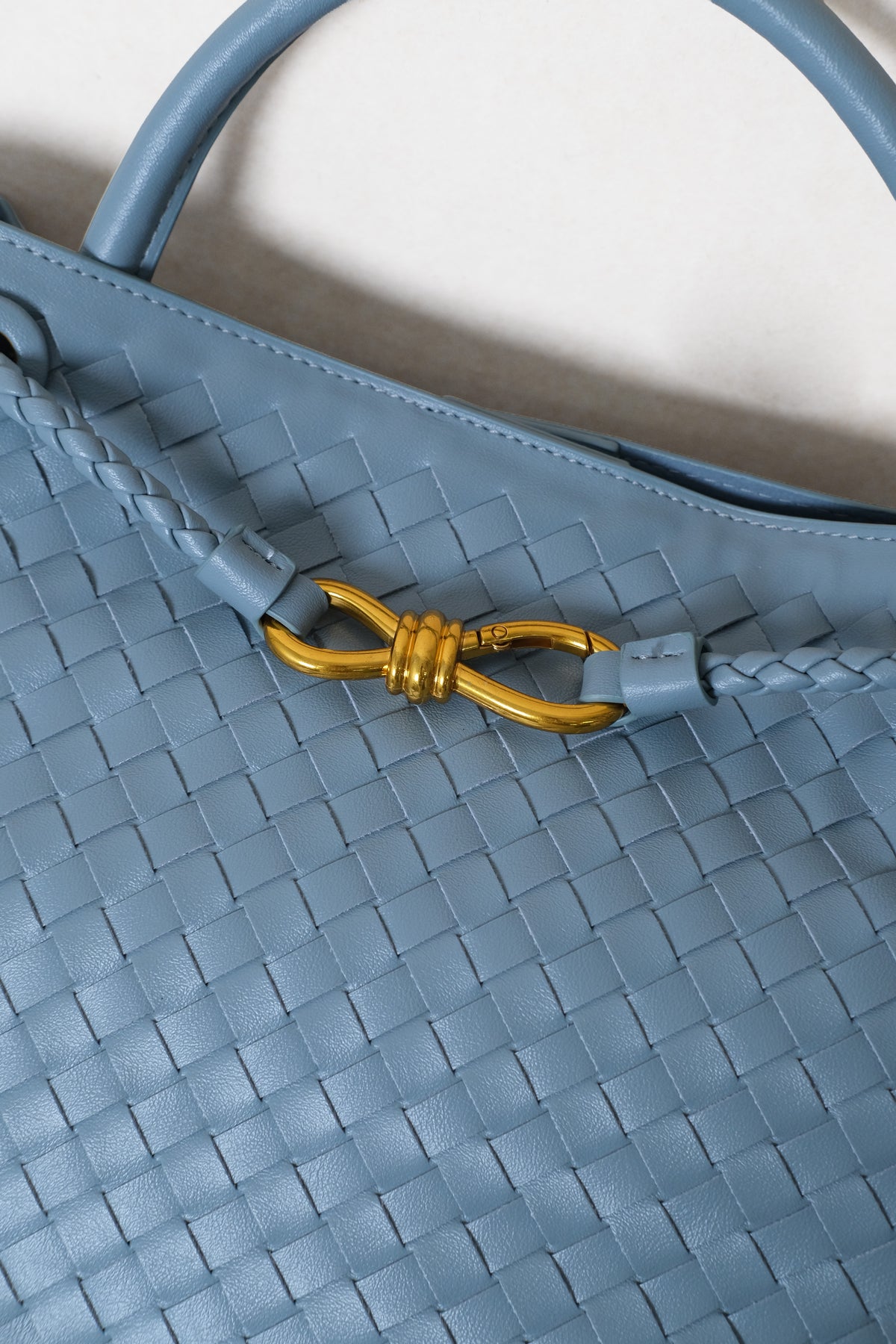 Large Artisan Grace Tote - Dusty Blue