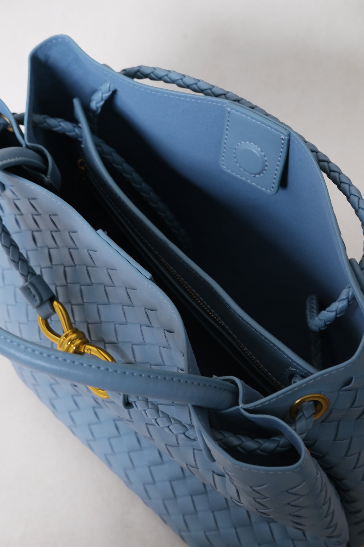 Large Artisan Grace Tote - Dusty Blue