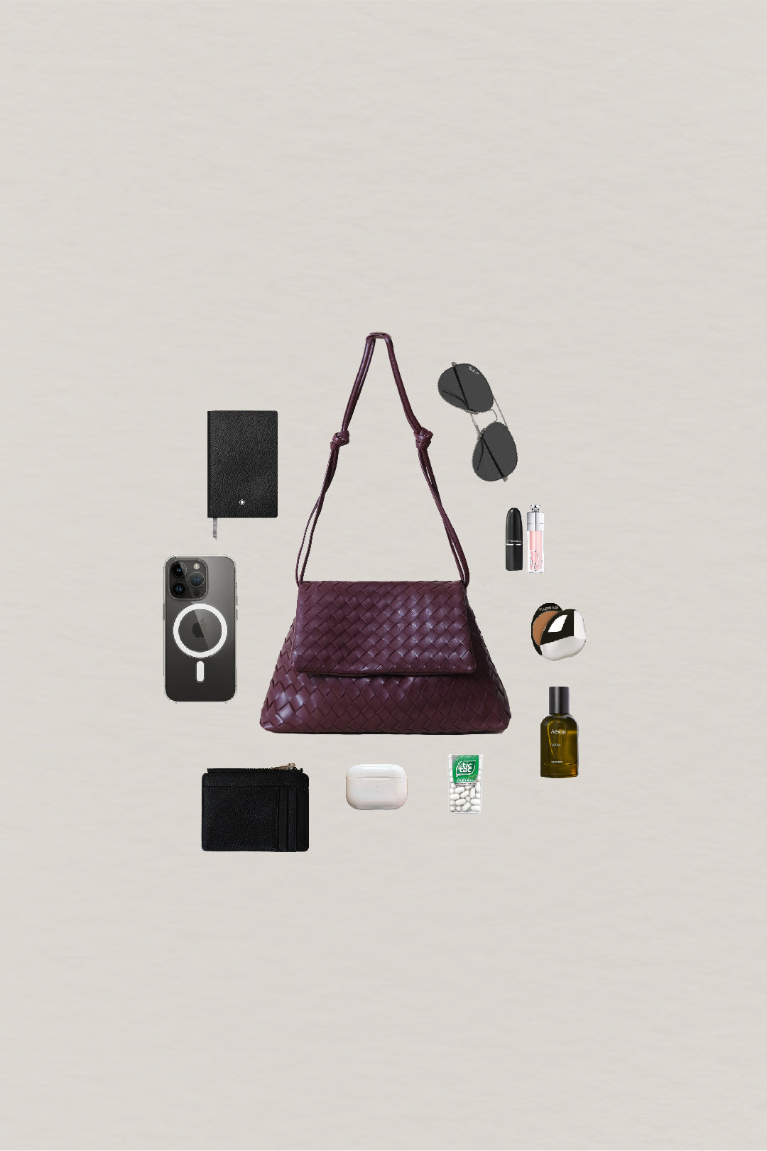 Artisan Classic Messenger Bag - Shinny Wine Red