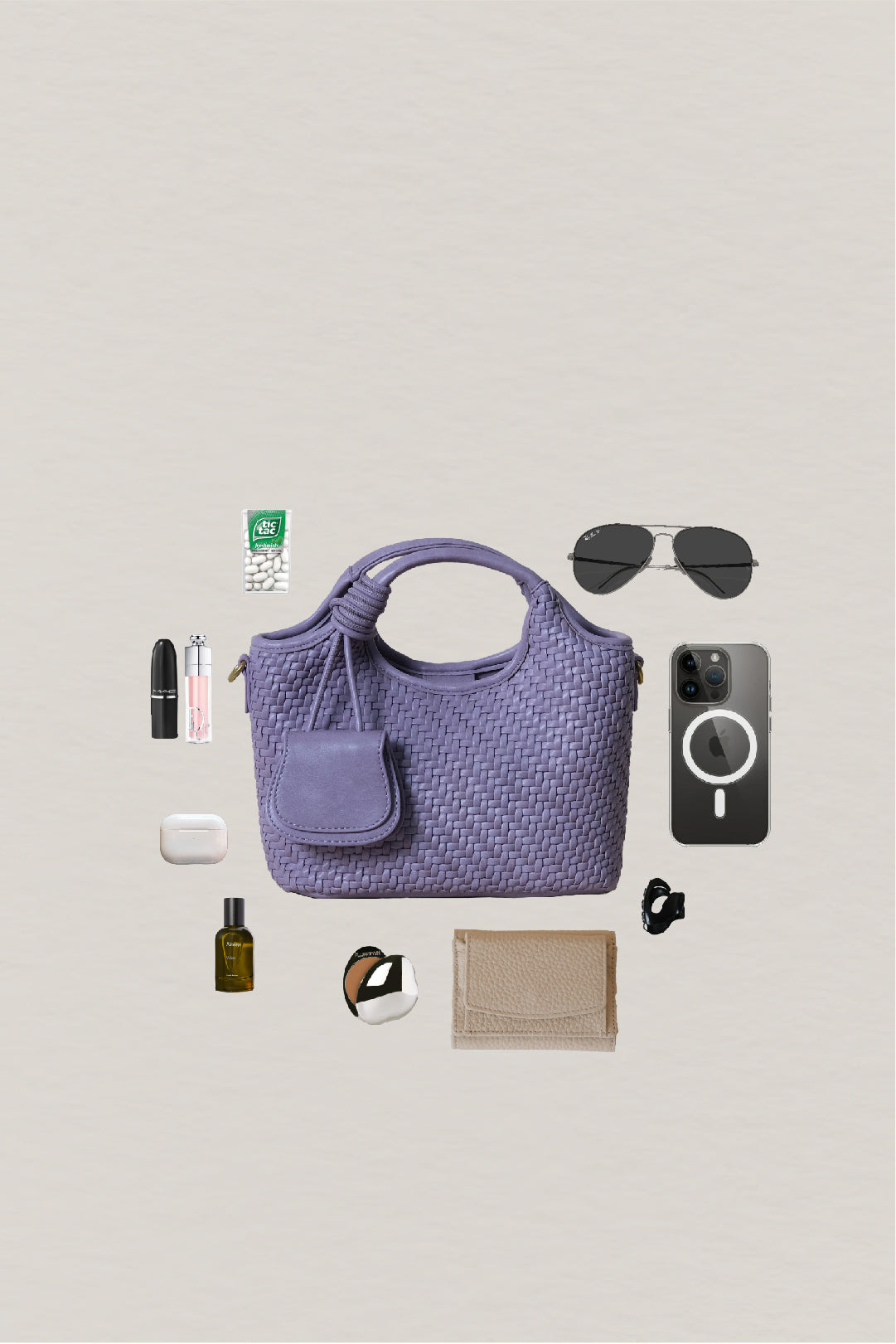 Artisan Sophia Basket Bag - Lavender Purple