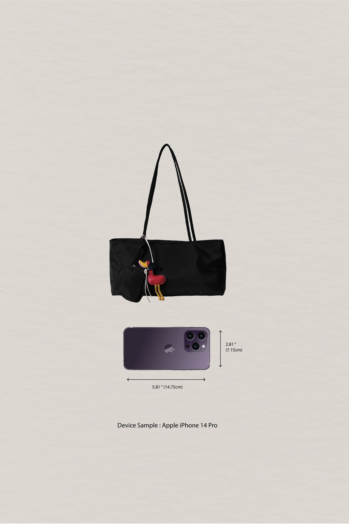 Classic Avenue Tote - Classic Black (With Charm)