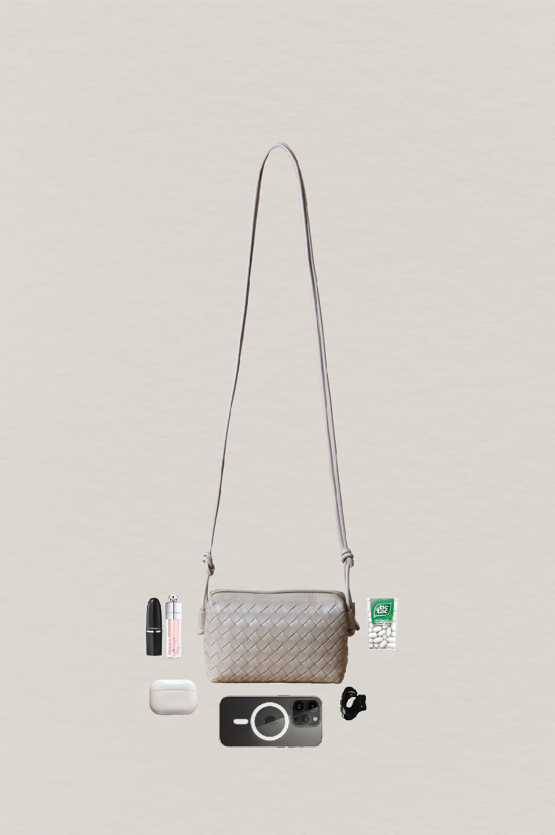 Artisan Elegance Box Bag - White Sand