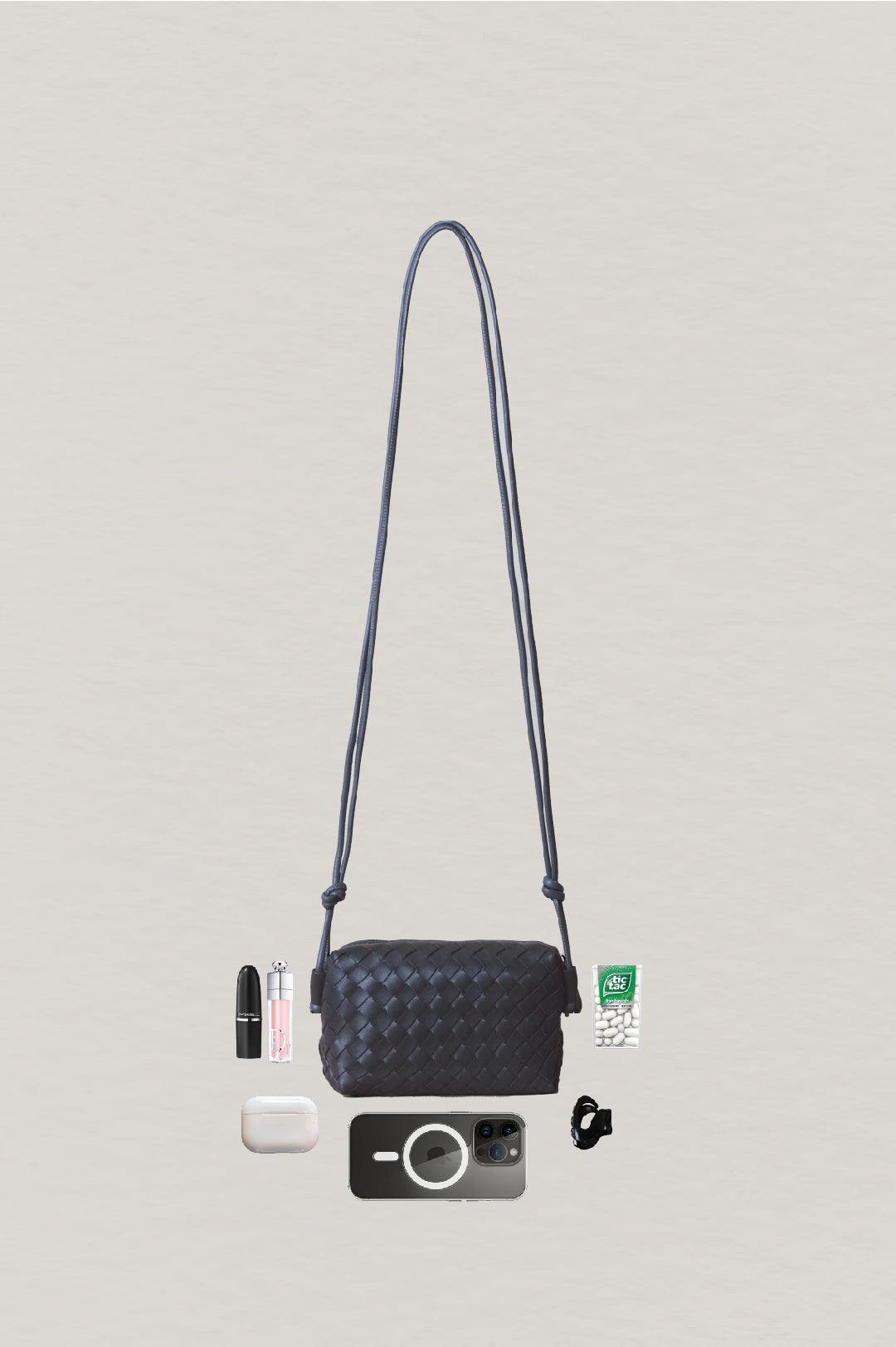 Artisan Elegance Box Bag - Gunmetal Gray