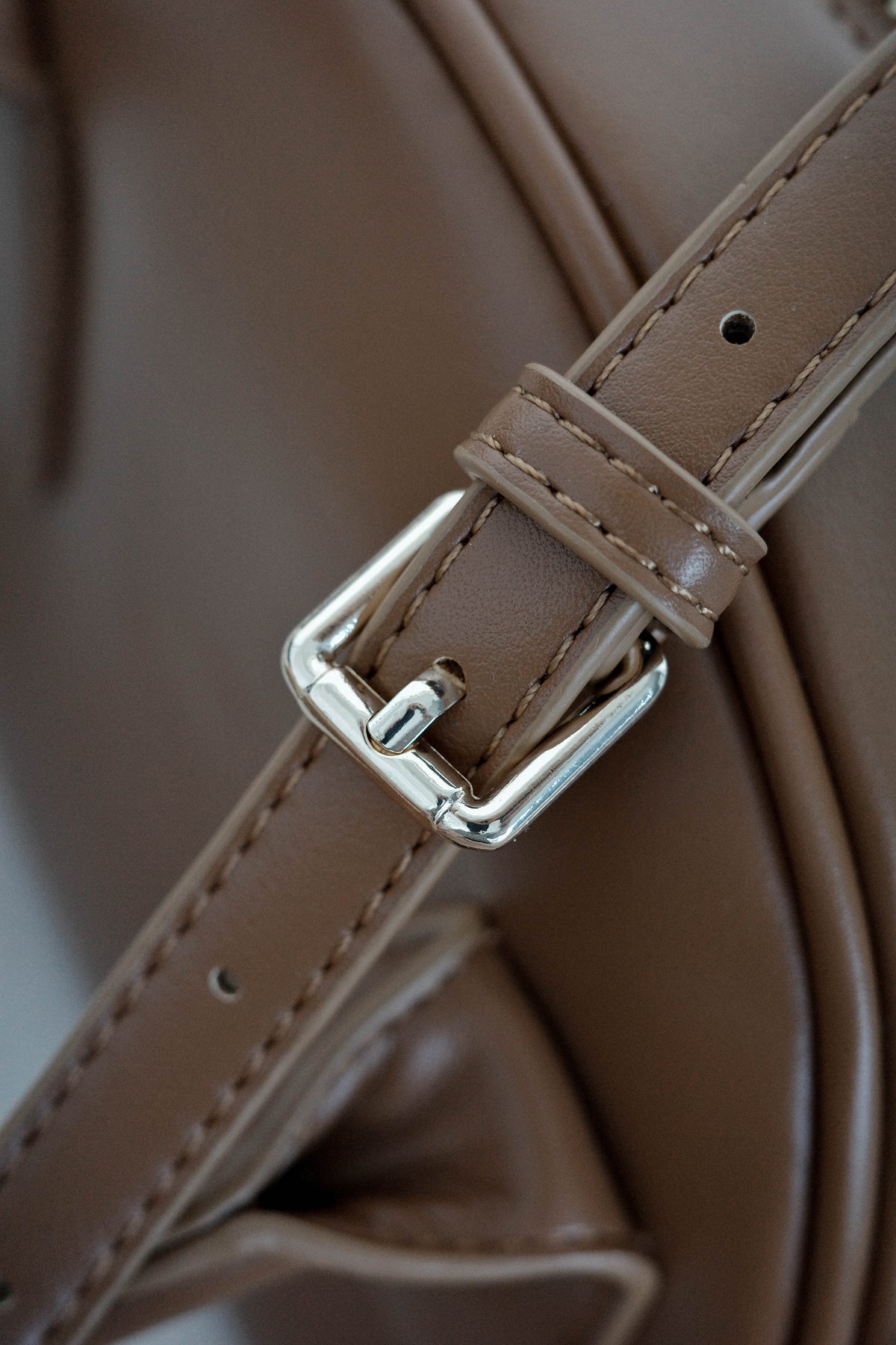 Japanese Triangular Rice Ball Shoulder Crossbody Bag in Light Brown