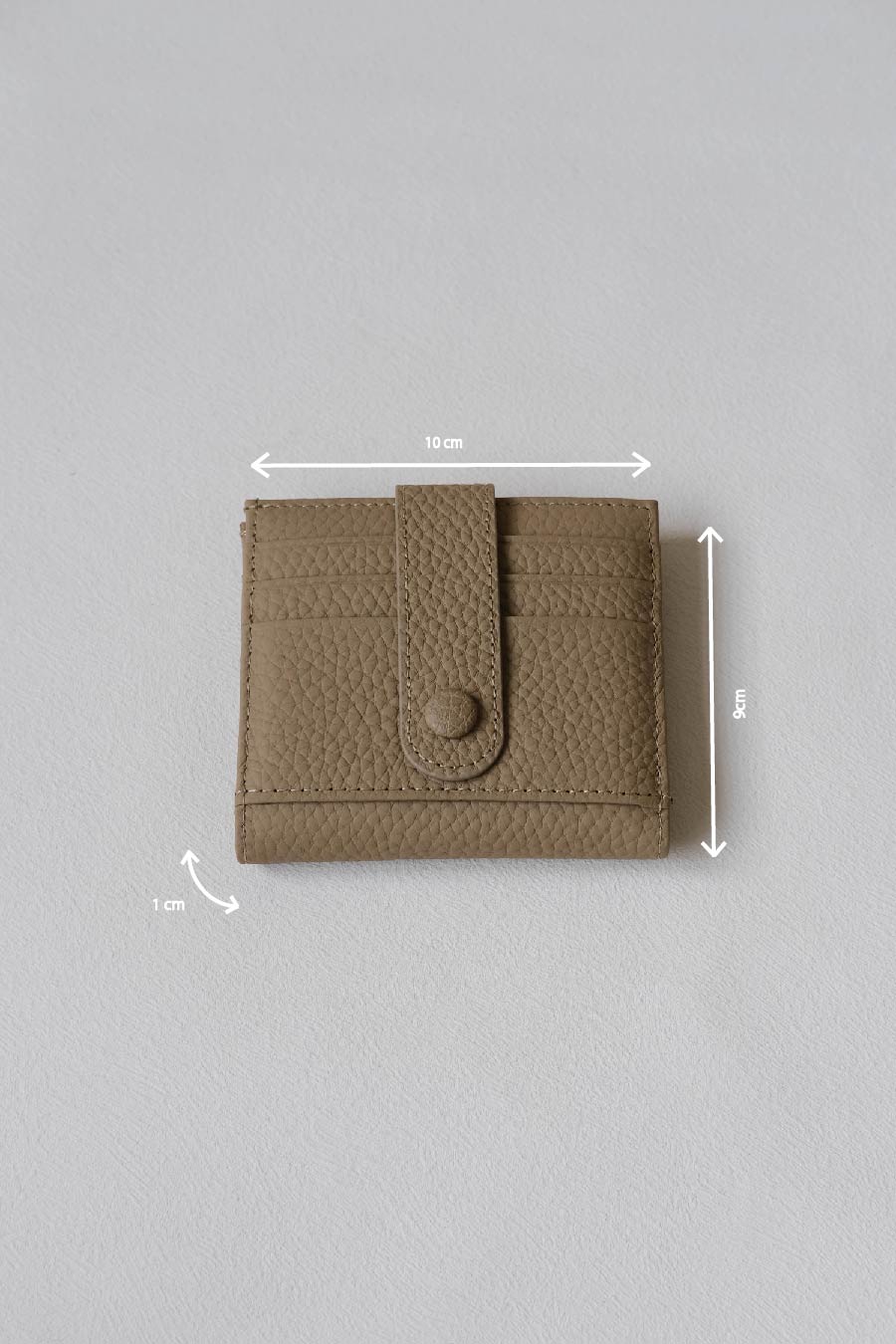 First Layer Genuine Leather Ultra-Thin Small Wallet In Elephant Grey