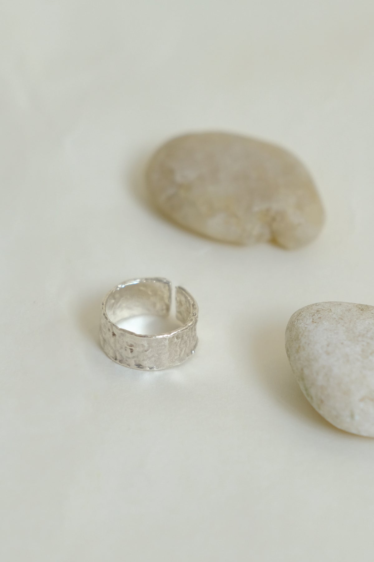Tinfoil Wrinkled Metal Texture Ring in Sterling Silver