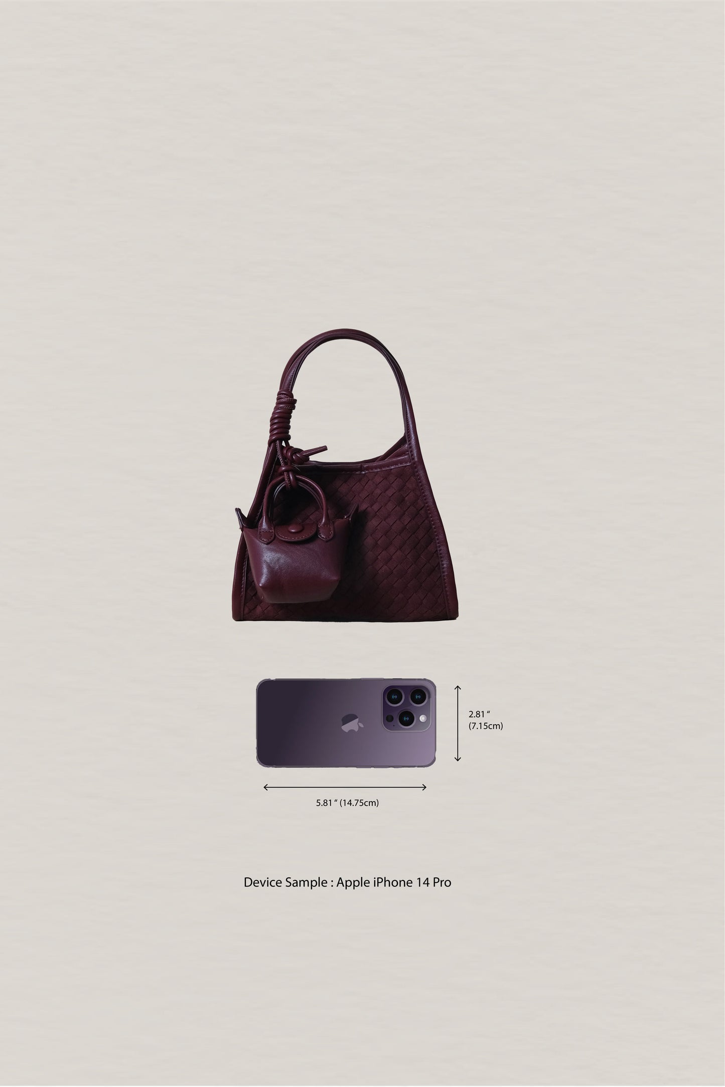 Artisan Grace Basket Bag - Wine Red