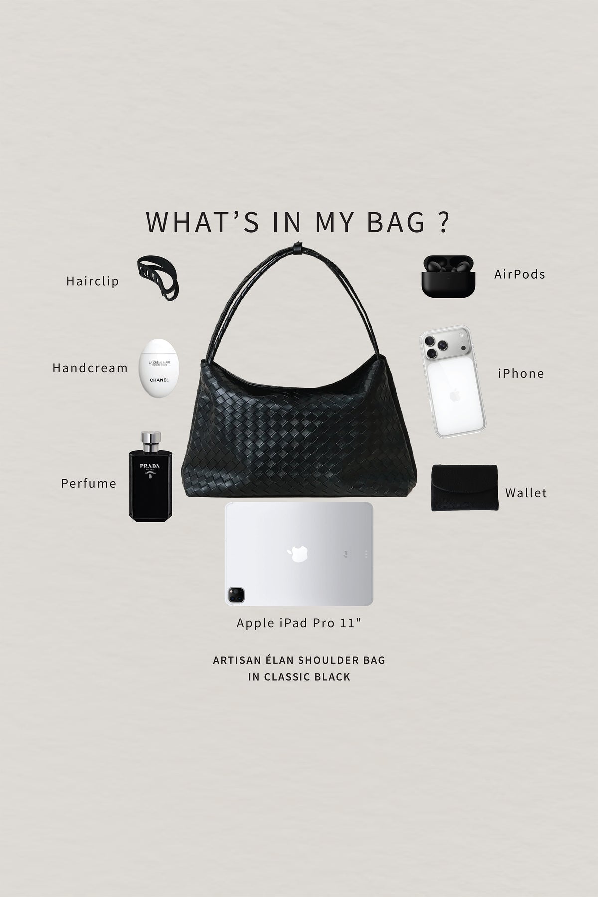 Artisan Élan Shoulder Bag - Classic Black