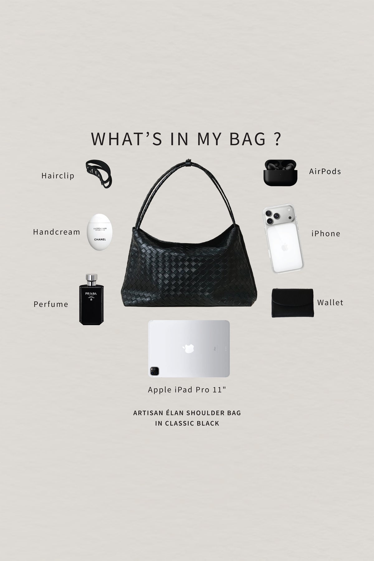 Artisan Élan Shoulder Bag - Classic Black
