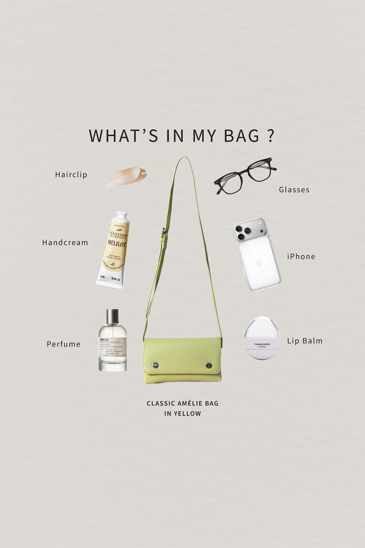 Classic Amélie Bag - Yellow