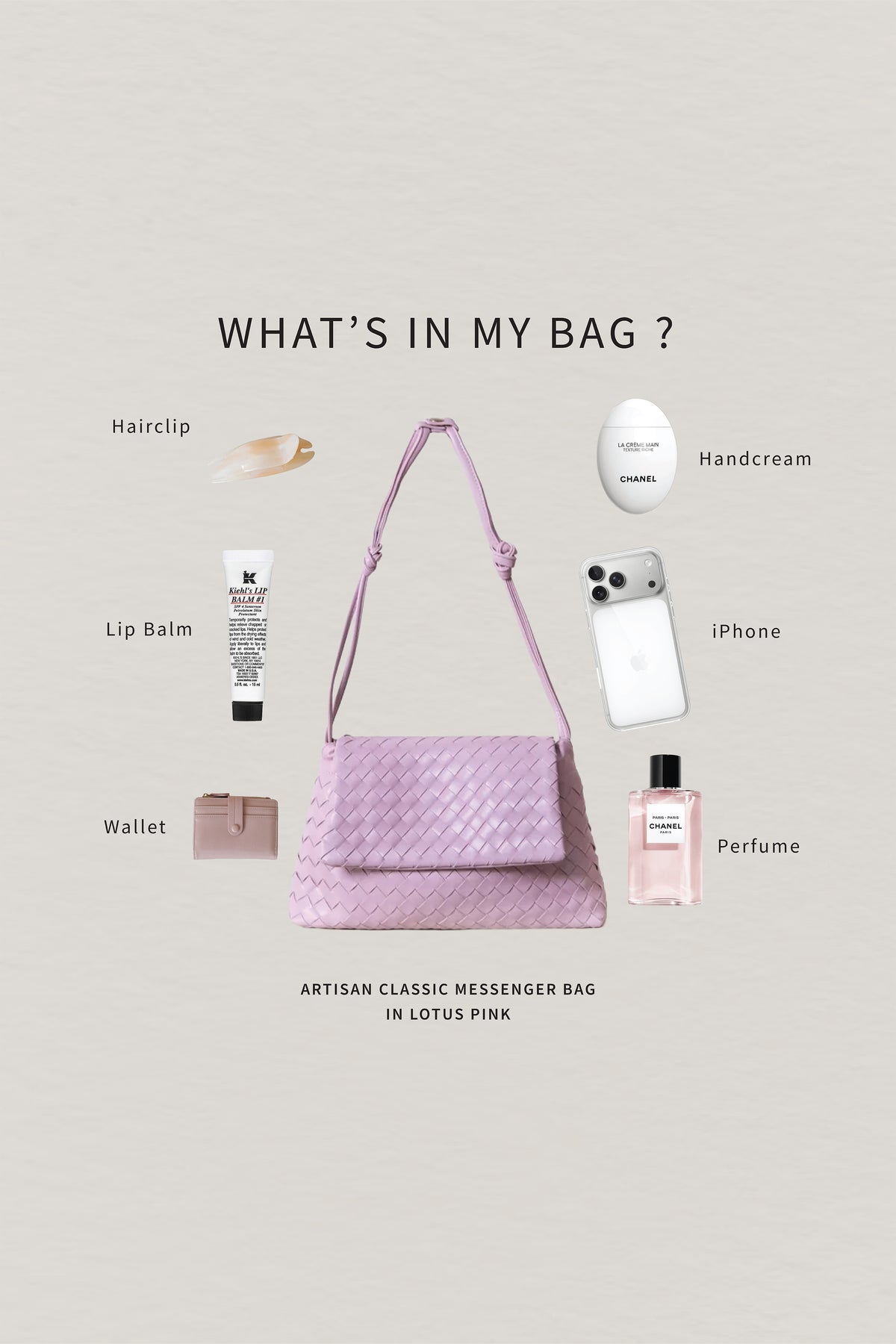 Artisan Classic Messenger Bag - Lotus Pink