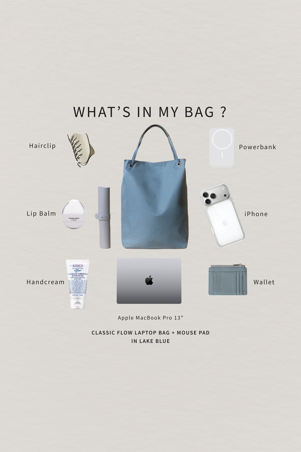 Classic Flow Laptop Bag + Mouse Pad In Lake Blue