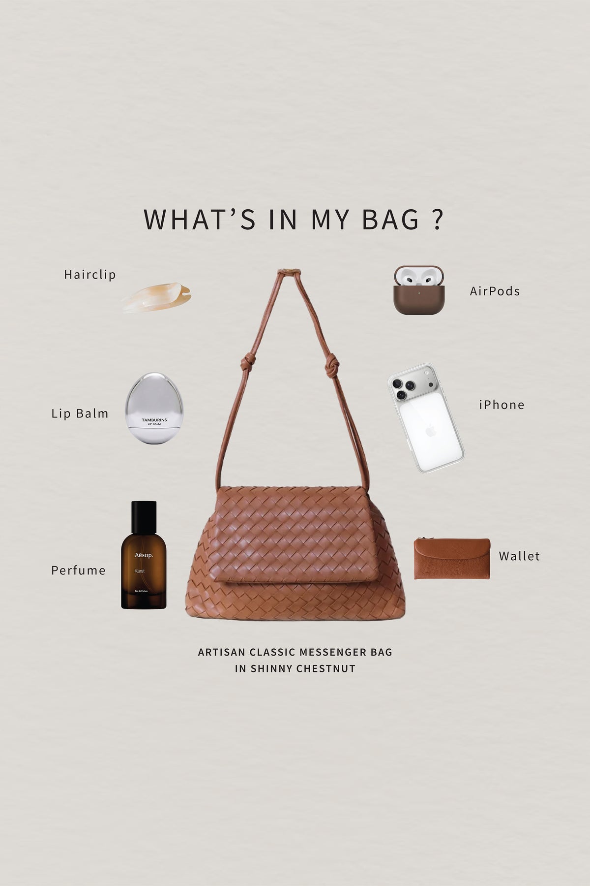 Artisan Classic Messenger Bag - Shinny Chestnut