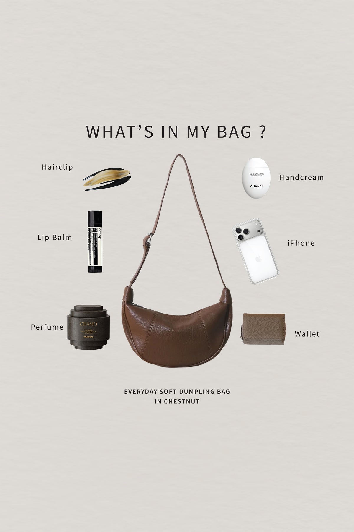 Everyday Soft Dumpling Bag - Chestnut