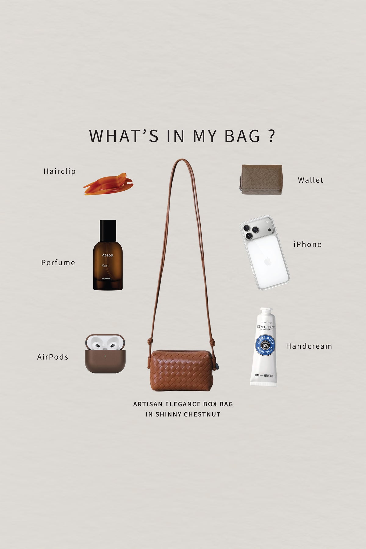Artisan Elegance Box Bag - Shinny Chestnut