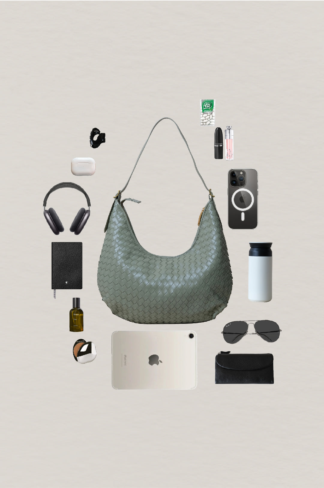Artisan Classic Moon Bag - Mineral Green