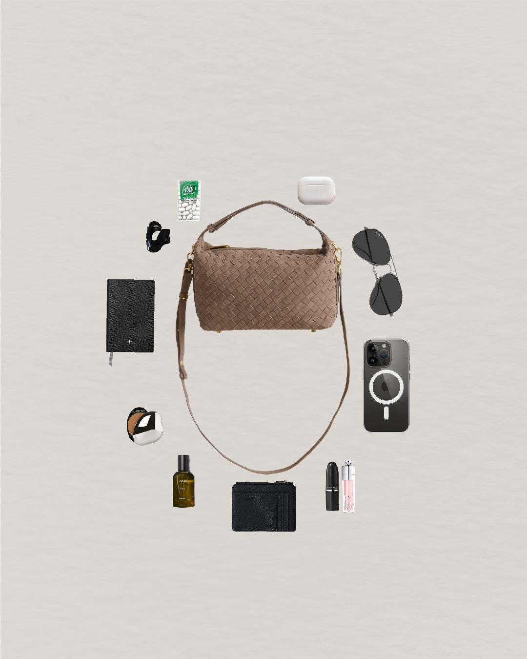 Artisan Velour Bag - Khaki (Medium)