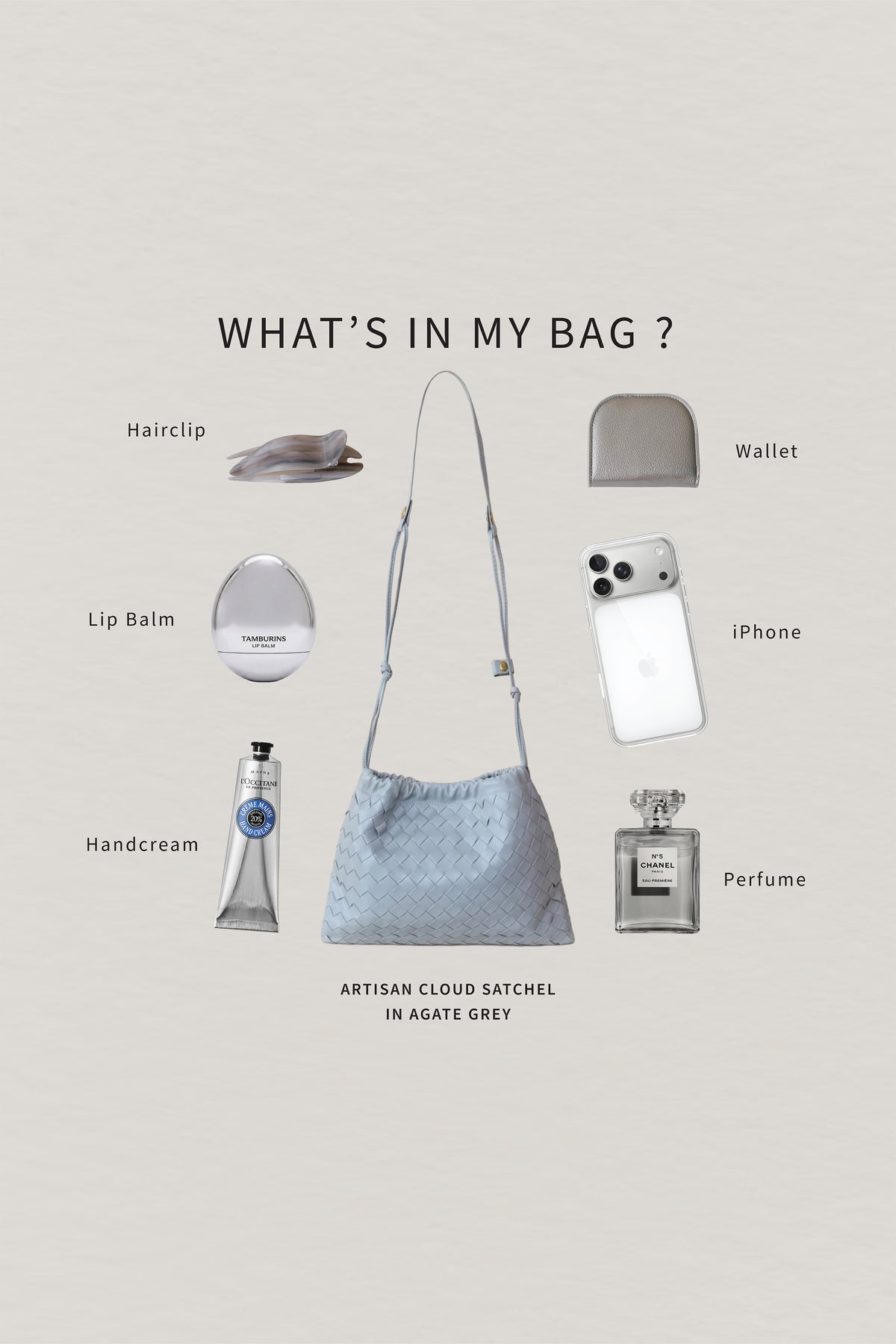 Artisan Cloud Satchel - Agate Grey