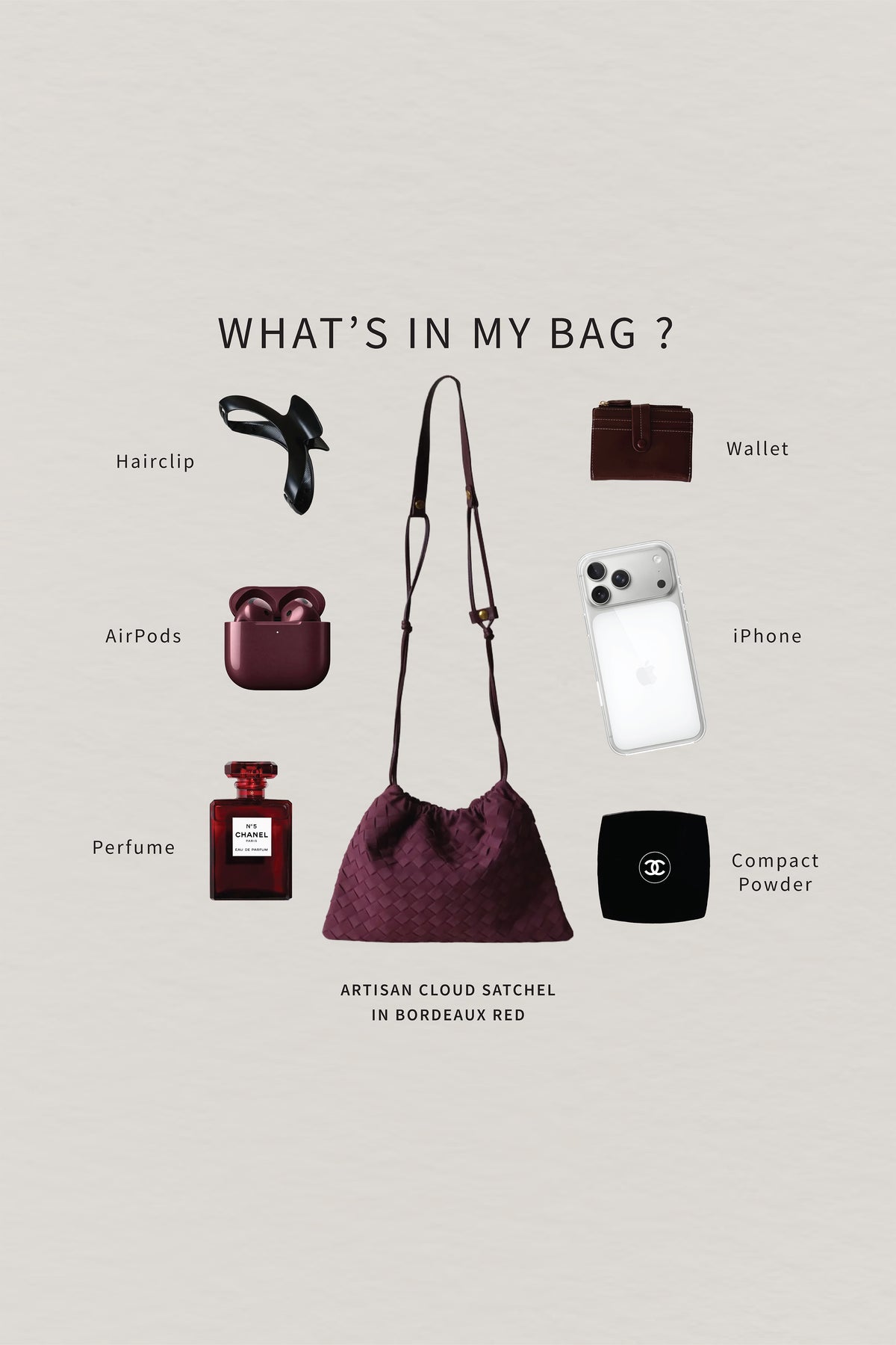 Artisan Cloud Satchel - Bordeaux Red