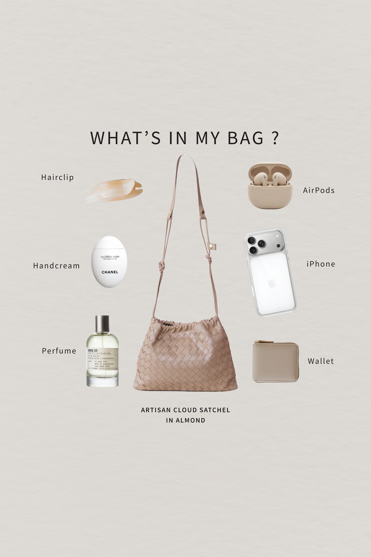 Artisan Cloud Satchel - Almond