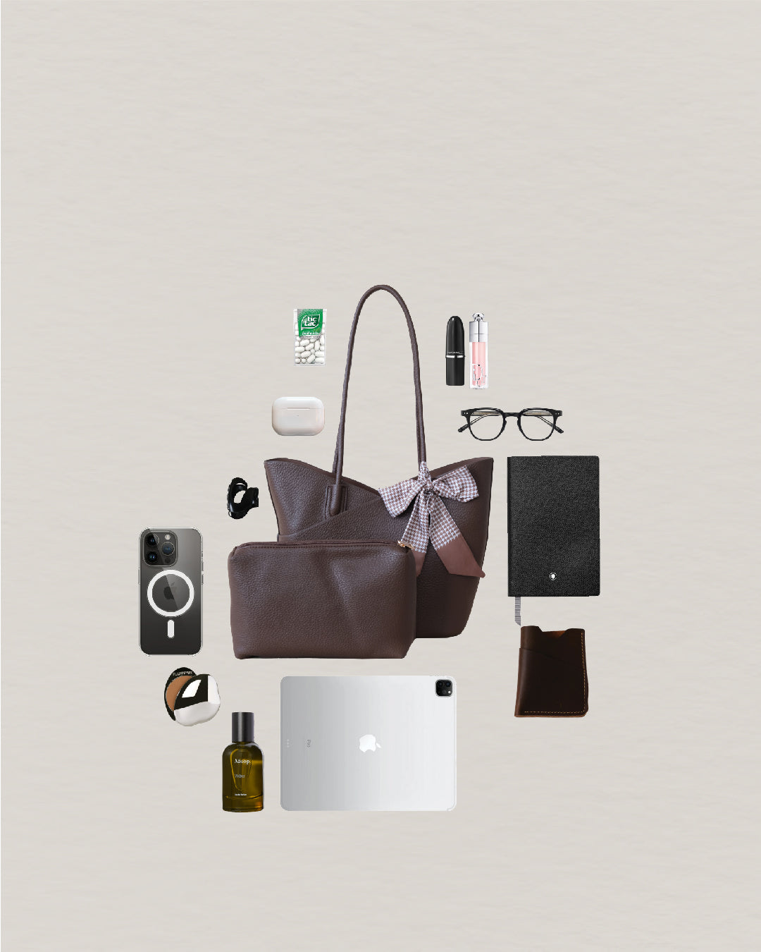Flower Bud Aura Bag - Coffee