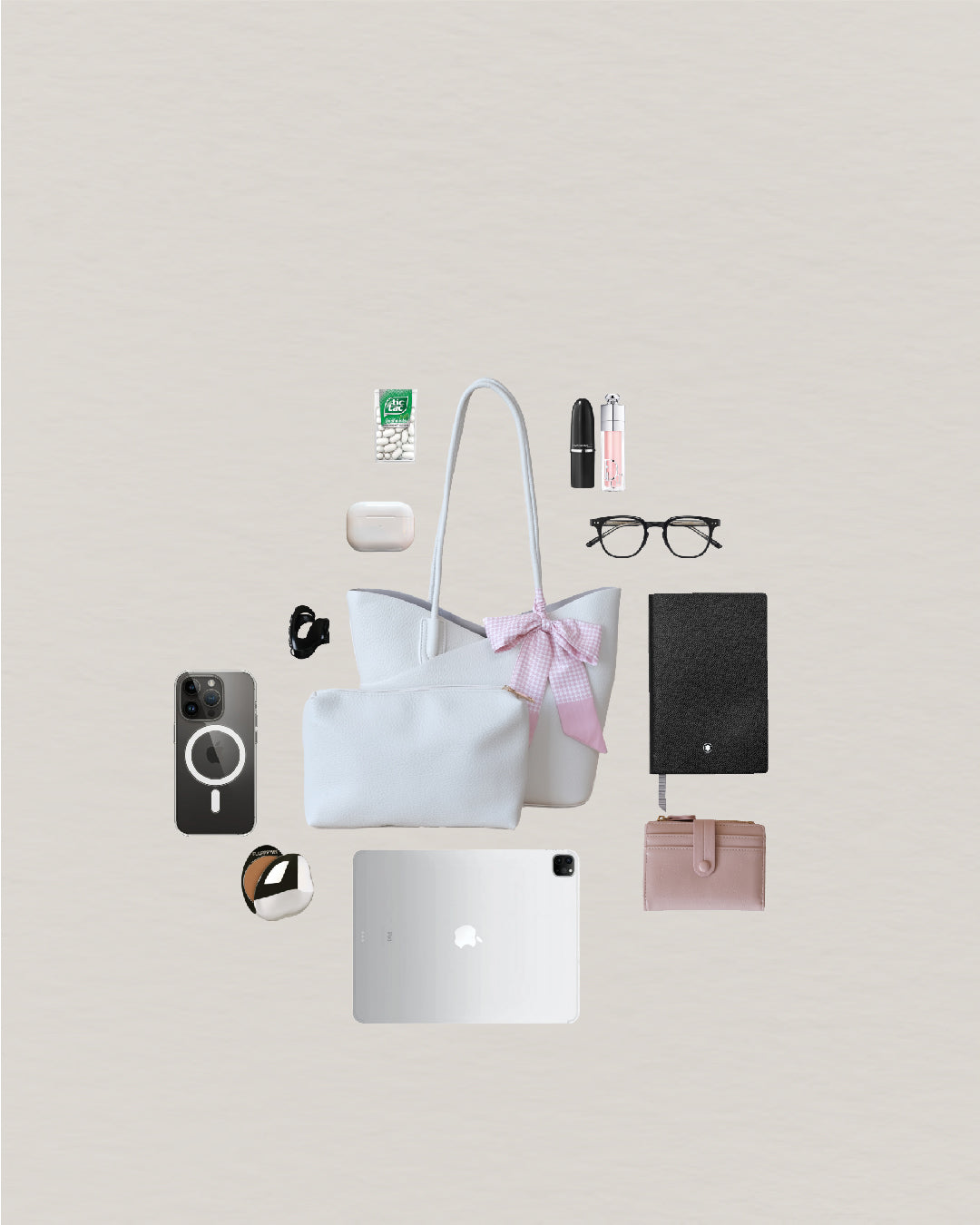 Flower Bud Aura Bag - White
