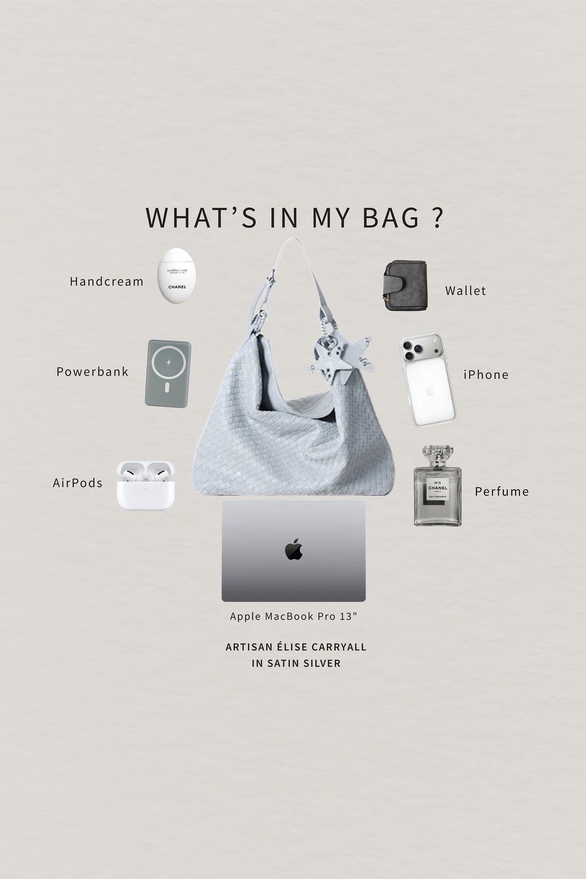 Artisan Élise Carryall - Satin Silver