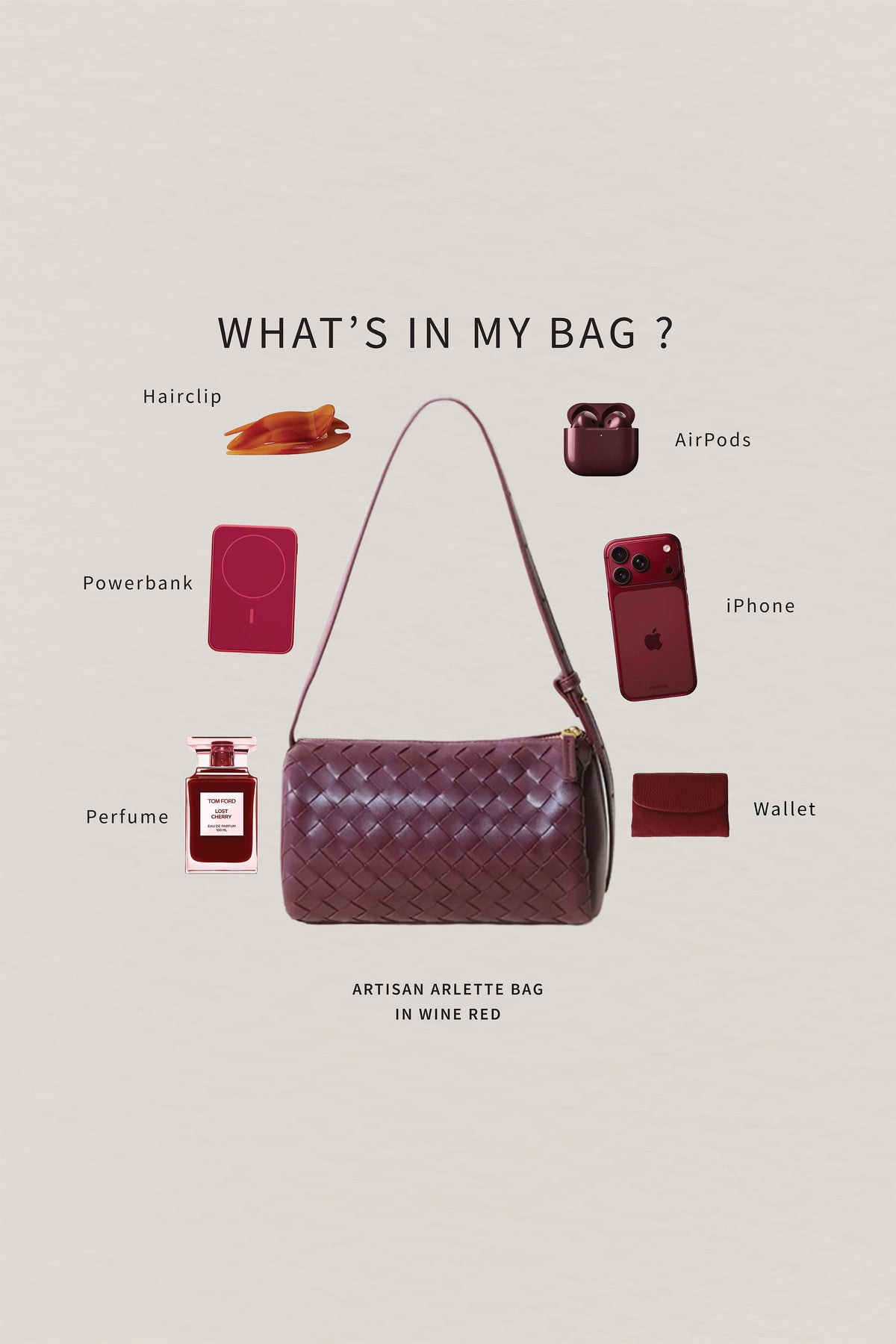 Artisan Arlette Bag - Wine Red