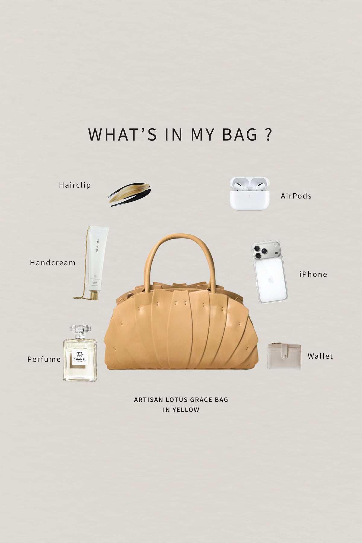 Artisan Lotus Grace Bag - Yellow