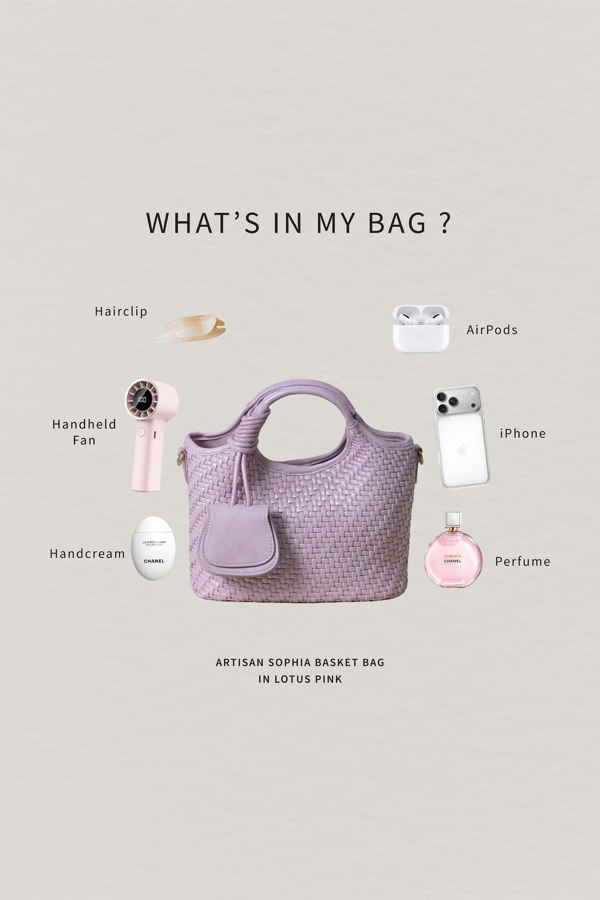 Artisan Sophia Basket Bag - Lotus Pink