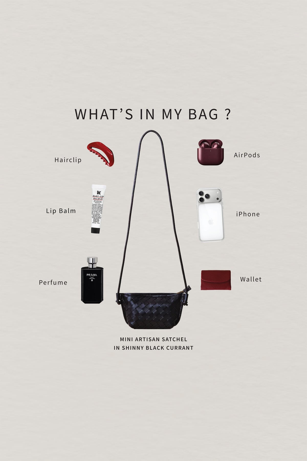 Mini Artisan Satchel - Shinny Black Currant