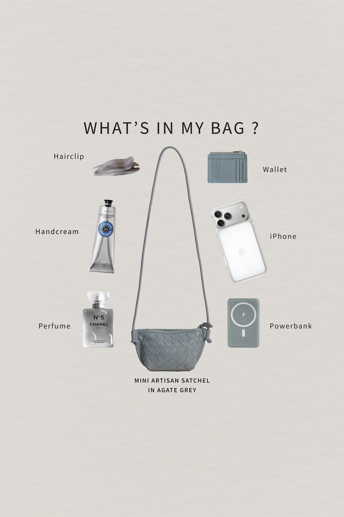 Mini Artisan Satchel - Agate Grey