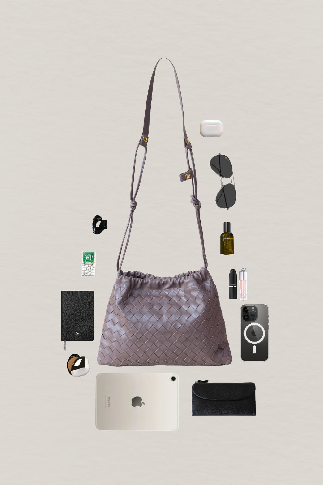 Artisan Cloud Satchel - Greyish Brown