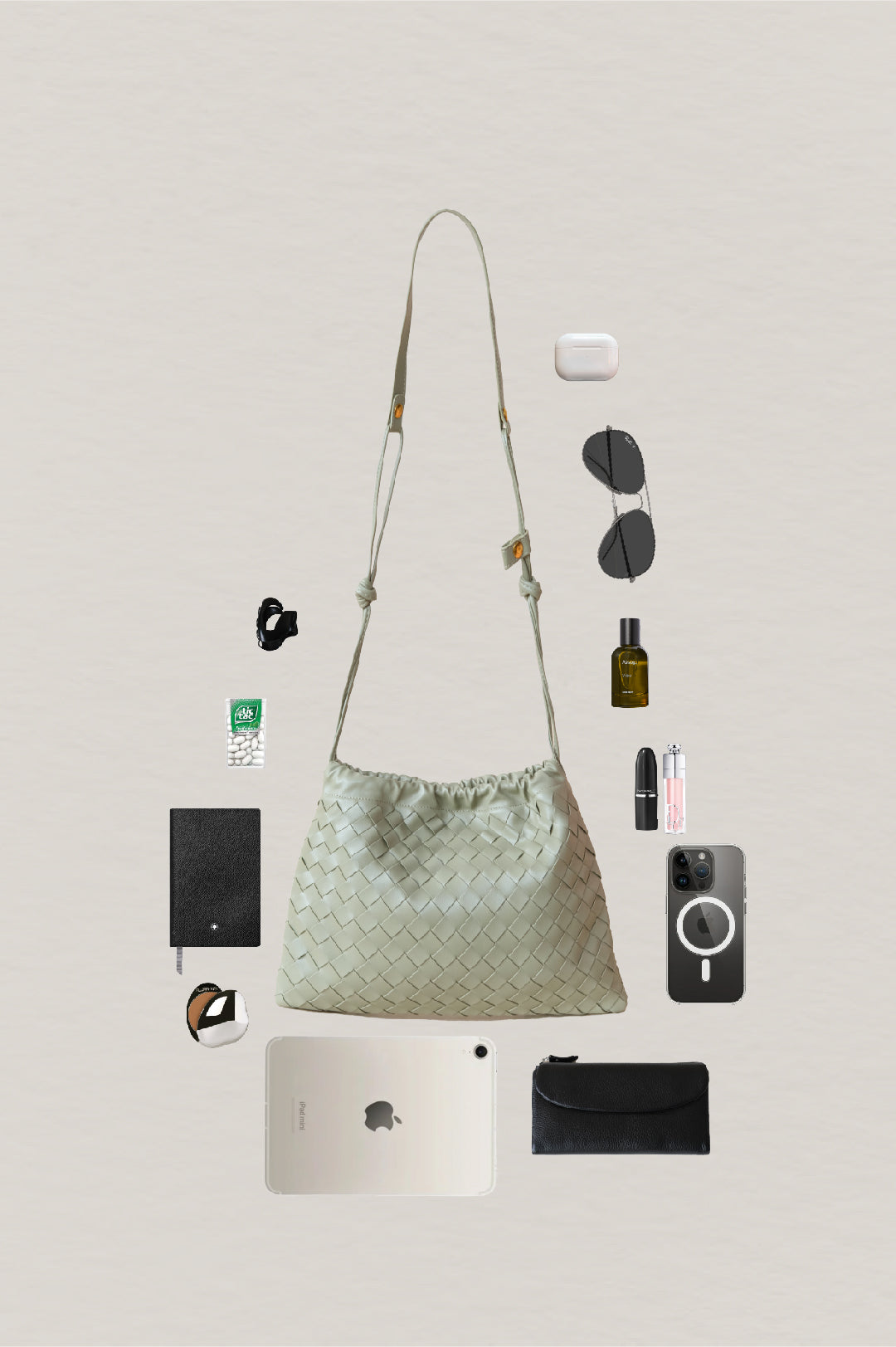 Artisan Cloud Satchel - Mineral Green