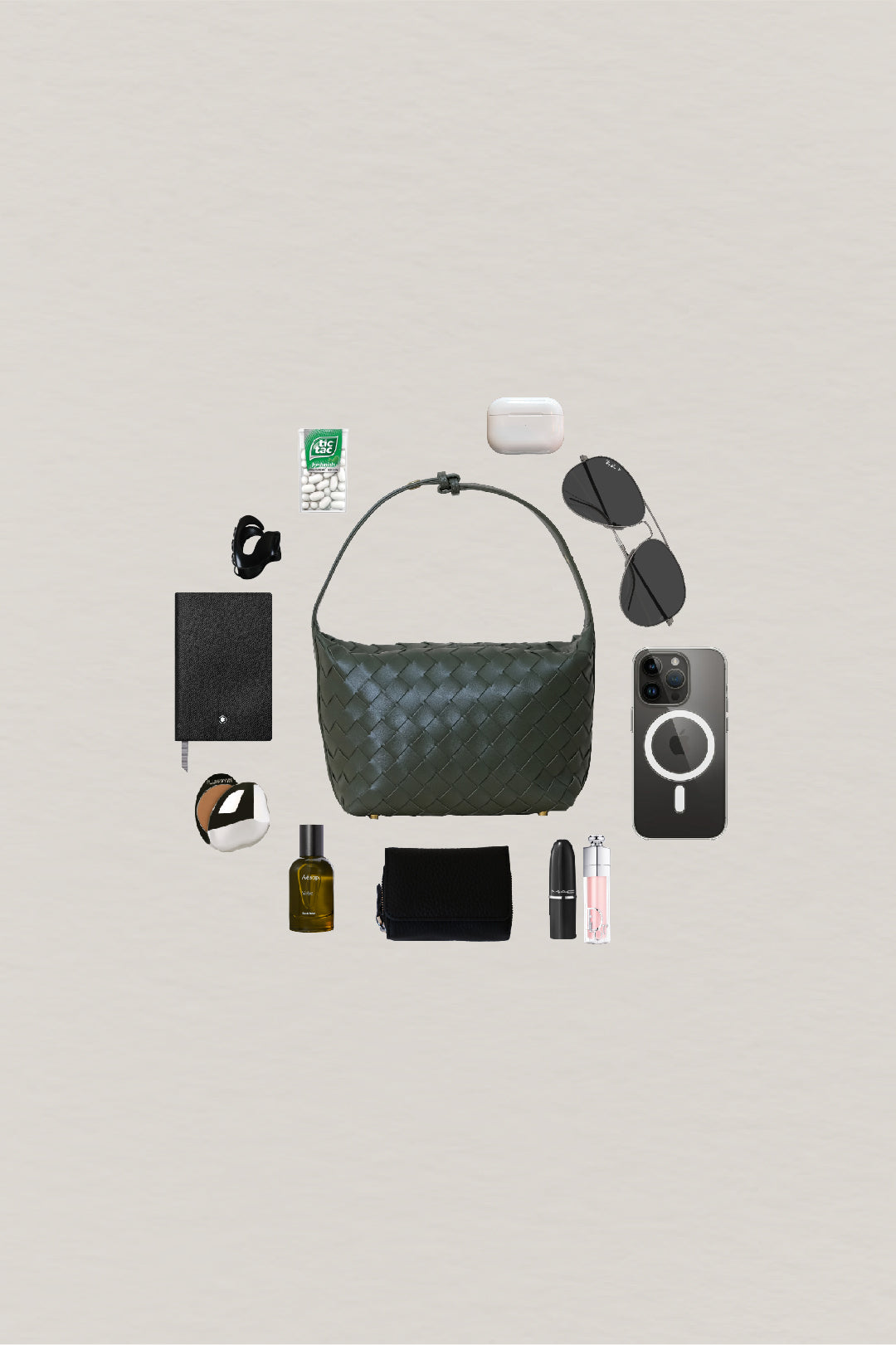 The Artisan Bag - Shinny Olive Green