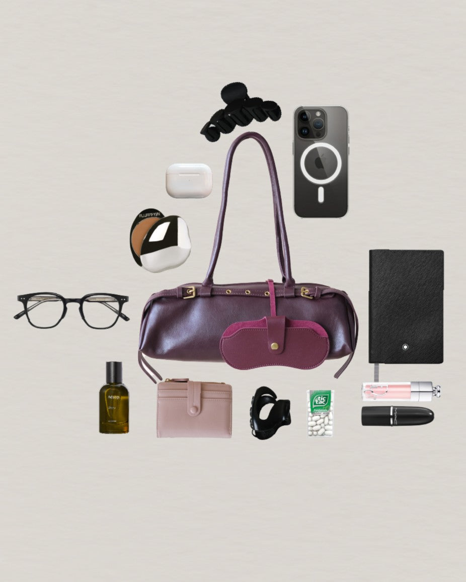 Aurora Classic Dome Bag - Wine Red