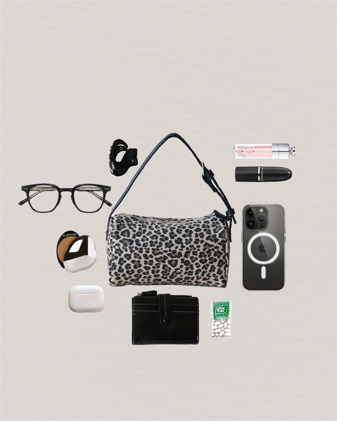 Matte Lumi Mini - Beige Leopard Print