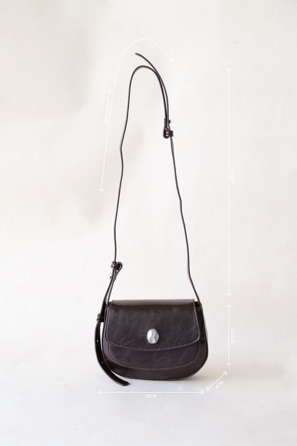 The Yuna Saddle Bag - Dark Coffee