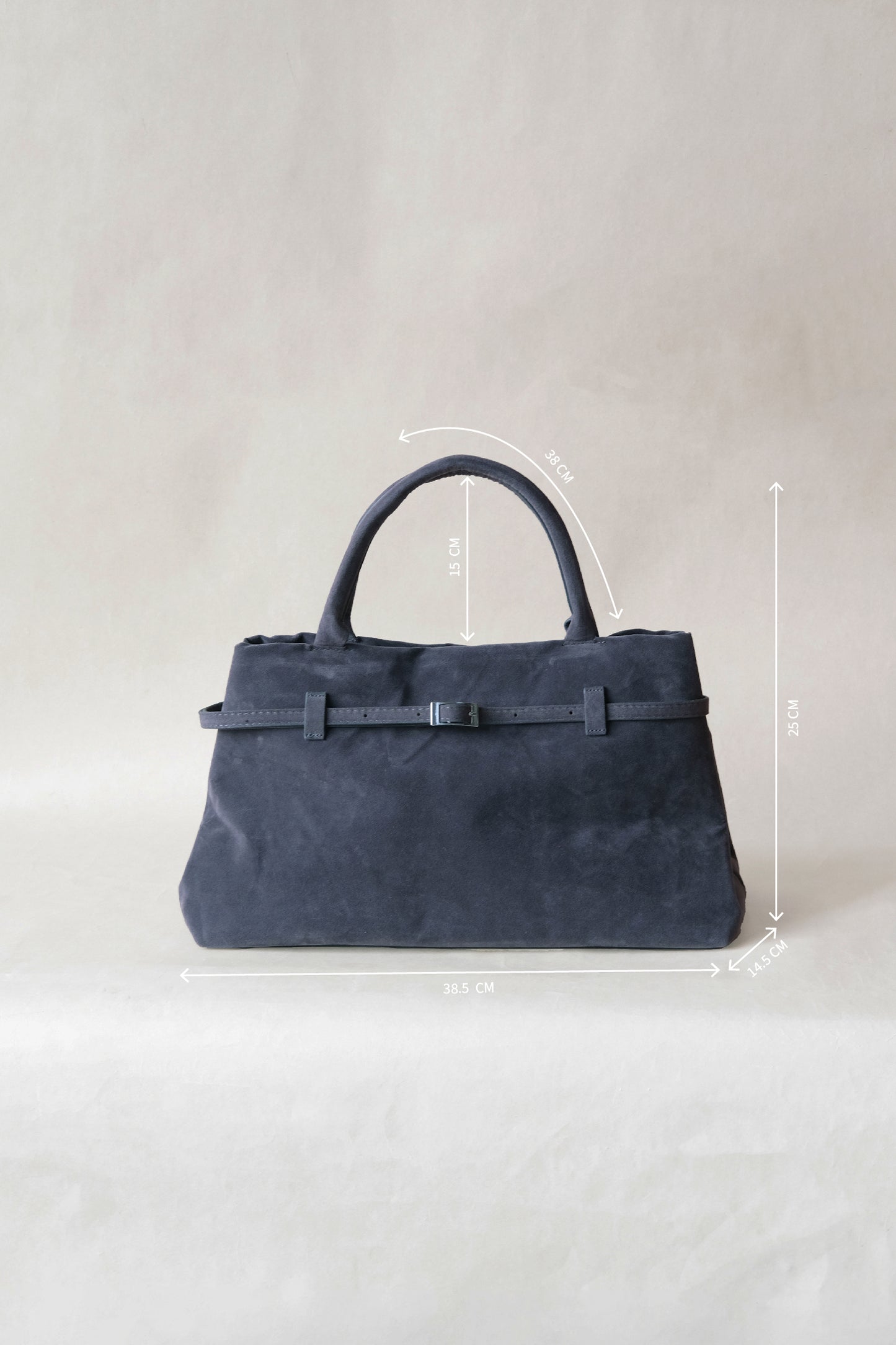 The Elegant Suede Bag In Grey