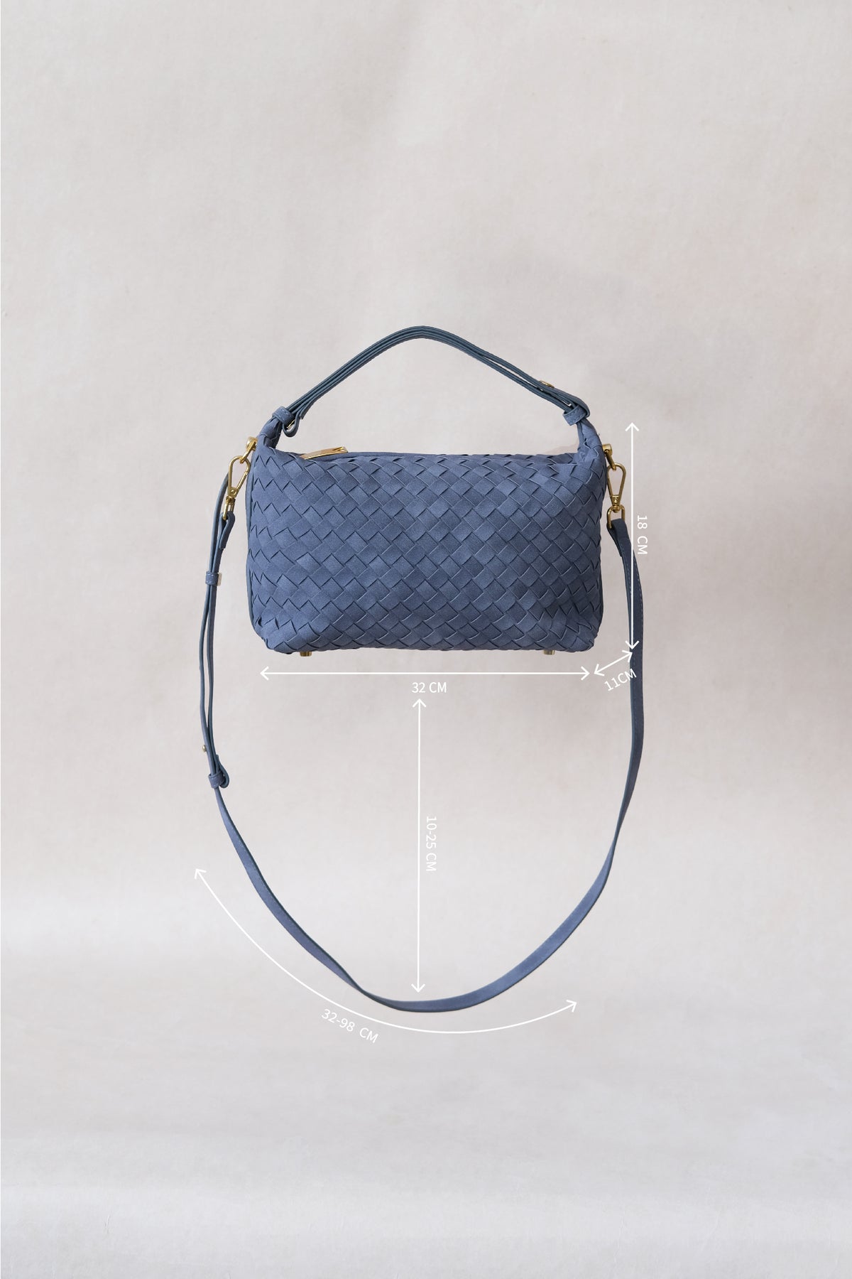 Artisan Velour Bag - Warm Grey (Medium)
